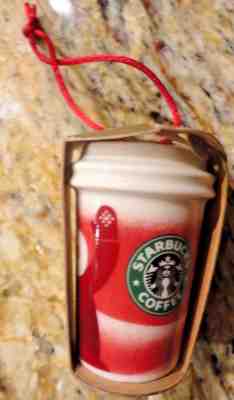 NEW PACKAGED CHRISTMAS 2010 Starbucks Caroling To Go Cup Ornament - Sold on eBay Nov, 25th 2018 for $16.99