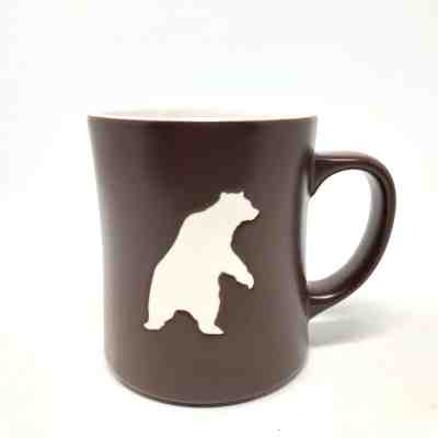 Starbucks Brown Coffee Mug White Etched Bear Organic Yukon Blend 16oz 2010 - Sold on eBay Nov, 25th 2018 for $19.95