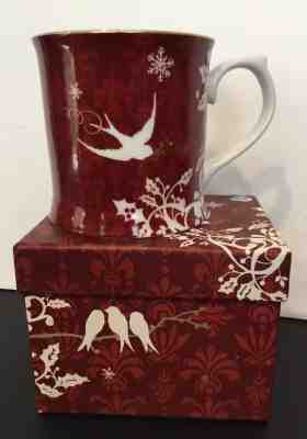 2010 Starbucks Christmas Holiday Mug Red & Gold Doves w/Original Box by Rosanna - Sold on eBay Nov, 25th 2018 for $14.95