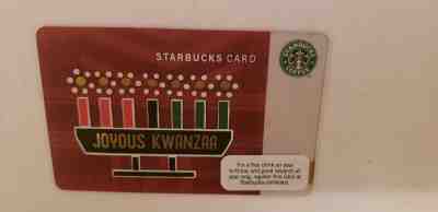 Starbucks 2010 OLD LOGO Joyous Kwanzaa Card  Series 6064 Never Swiped Pin Intact - Sold on eBay Nov, 24th 2018 for $3.25