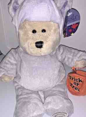 Starbucks Halloween Bear Plush Trick Or Treat Purple Wolf Bearista Costume - Sold on eBay Nov, 24th 2018 for $10.00