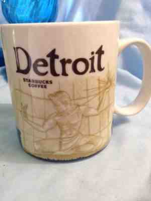 DETROIT Starbucks Coffee Cup Collectors Series City Icon Mug 2011 16 oz  - Sold on eBay Nov, 25th 2018 for $11.60