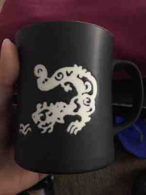 Starbucks Komodo Dragon Bone China Mug 2011 black matte white dragon bold red - Sold on eBay Nov, 25th 2018 for $15.50