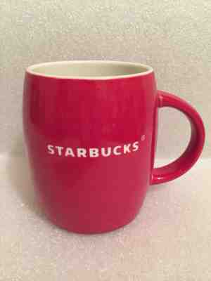 Starbucks 2011 Cherry Red With Etched White Lettering Coffee Cup Mug 14oz. - Sold on eBay Nov, 25th 2018 for $9.50