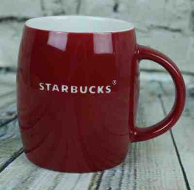 2011 Starbucks Cutout Red White Mug Coffee Tea Cup Appx 4 x 3" - Sold on eBay Nov, 24th 2018 for $18.70