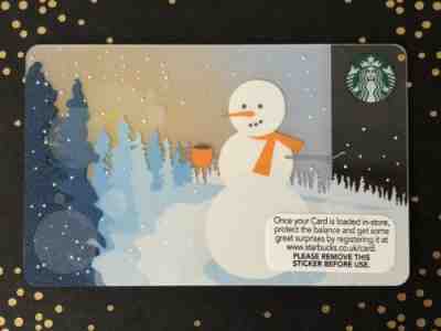 Starbucks Card United Kingdom UK Christmas Snowman 2012 Gift Card - Sold on eBay Nov, 25th 2018 for $3.99