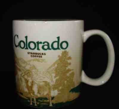 Starbucks Coffee Cup Mug Colorado Global Icon Series Ram Trees Snow Skiing 2012 - Sold on eBay Nov, 25th 2018 for $10.00