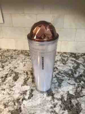 NEW 2012 STARBUCKS COFFEE COLD CUP TUMBLER 24oz Venti Ombre Copper Dome Lid - Sold on eBay Nov, 24th 2018 for $9.99