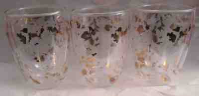 Starbucks Bodum Glasses 2013 Gold Lot of 3 - Sold on eBay Nov, 25th 2018 for $30.00