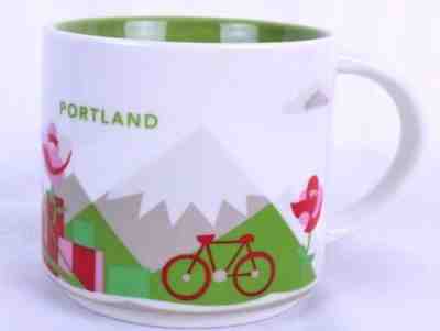Starbucks Portland OR City Cup Mug "You Are Here" YAH Collection 14 Oz 2013 - Sold on eBay Nov, 25th 2018 for $19.99