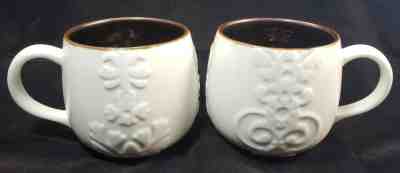 Starbucks Coffee 2013 Casi Cielo White Embossed Floral Ceramic Cup Tea Mug 12 oz - Sold on eBay Nov, 24th 2018 for $30.95