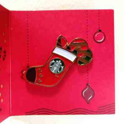 Starbucks Japan 2013 Pin Badge Sock Holiday Christmas - Sold on eBay Nov, 24th 2018 for $18.80