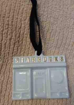 STARBUCKS Holiday Christmas 2014 ORNAMENT GOLD PORCELAIN PIKE PLACE 1912  - Sold on eBay Nov, 25th 2018 for $13.99