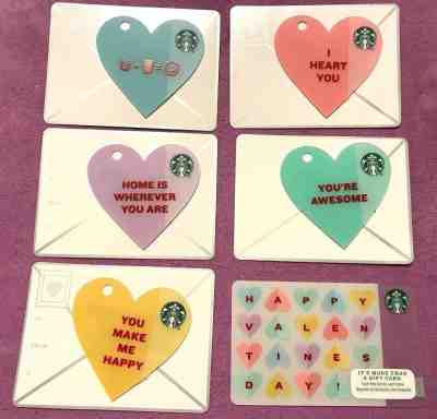 STARBUCKS 2014 VALENTINE'S GIFT CARD SET-NEW - Sold on eBay Nov, 24th 2018 for $5.00