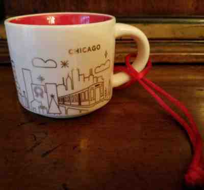 Mini STARBUCKS 2014 Christmas *YOU ARE HERE* (Chicago) Ornament / Mug - NIB - Sold on eBay Nov, 24th 2018 for $13.99