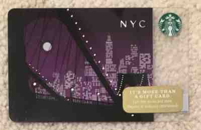 Starbucks 2014 Christmas NYC City Lights Purple Bridge Card RARE - Sold on eBay Nov, 24th 2018 for $4.00