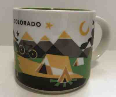 Starbucks Colorado You Are Here 2015 Coffee Mug Cup Camping outdoors 14 oz EUC - Sold on eBay Nov, 25th 2018 for $19.99