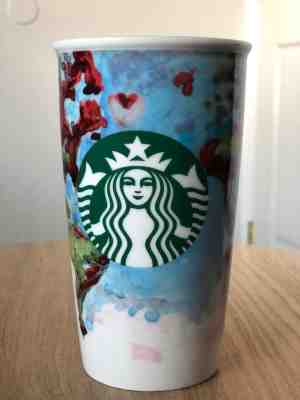 Starbucks 2015 Earth World Globe Watercolor 12 Oz Tumbler Mug Ceramic No Lid - Sold on eBay Nov, 25th 2018 for $10.00