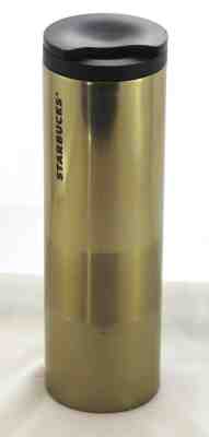 Starbucks Coffee Stainless Steel Chrome Gold Tone Travel Tumbler Cup 16oz  2015  - Sold on eBay Nov, 25th 2018 for $18.95