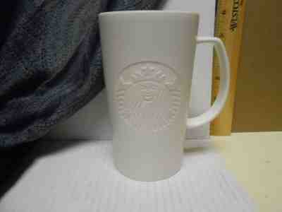 Rare 2015 Starbucks Coffee Mug Cup Embossed Siren Mermaid Logo White 16 oz EUC - Sold on eBay Nov, 25th 2018 for $19.95