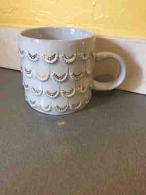 Starbucks 2016 Anniversary Collection Mermaid Scales Coffee Mug Gray/Gold 10oz  - Sold on eBay Nov, 25th 2018 for $7.99
