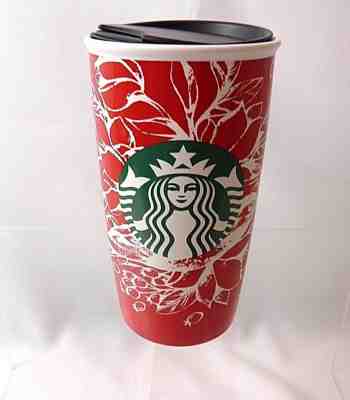 Starbucks 2016 Holiday Travel Tumbler Mug Coffee Mug Tall cup   - Sold on eBay Nov, 25th 2018 for $4.25