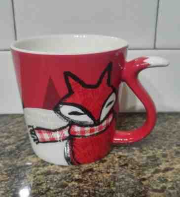 Starbucks  Mug Red Fox Scarf Holiday 2016 12oz Ceramic Tail  - Sold on eBay Nov, 25th 2018 for $20.00