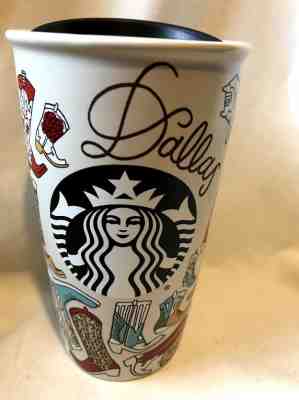 Starbucks DALLAS MUG 2016 Local To Go Coffee Travel Tumbler Texas Cowboy Boot  - Sold on eBay Nov, 24th 2018 for $43.11