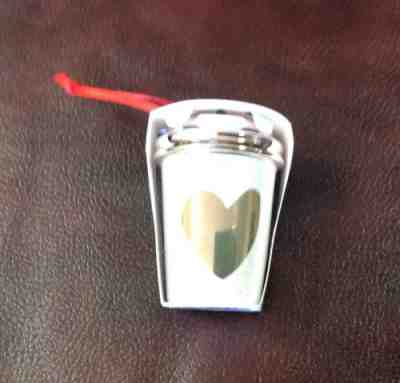 New 2017 STARBUCKS Christmas Holiday tree ornament ceramic cup Gold Heart - Sold on eBay Nov, 25th 2018 for $15.00