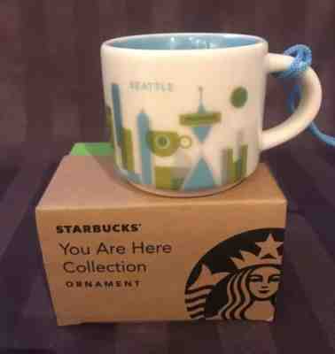  2017 Starbucks Seattle You Are Here 2 oz. Mug Ornament New in Box - Sold on eBay Nov, 25th 2018 for $10.00