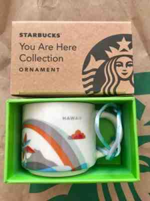 Starbucks 2oz Demitasse 2017 HAWAII YAH You Are Here Mini mug Ornament NIB - Sold on eBay Nov, 25th 2018 for $19.95