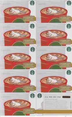 10 2017 ORIGINAL STARBUCKS HOLIDAY GIFT CARDS ~LATTE CHRISTMAS TREE~ NO VALUE - Sold on eBay Nov, 25th 2018 for $10.00
