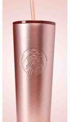 Starbucks 2018 Holiday Rose Gold Glitter Lid Stainless Steel Tumbler Cup  - Sold on eBay Nov, 25th 2018 for $39.99