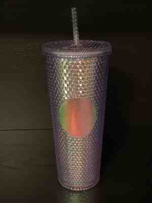 NEW 2018 Starbucks Textured Faceted Iridescent Logo 24 oz Cold Cup Tumbler - Sold on eBay Nov, 25th 2018 for $34.88