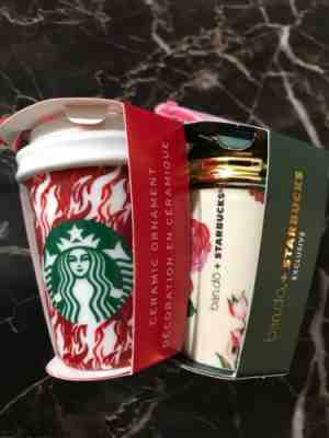 2 Starbucks Ceramic NEW 2018 Ornaments SET! BOTH NWT! FAST SHIPPING!! - Sold on eBay Nov, 25th 2018 for $20.50