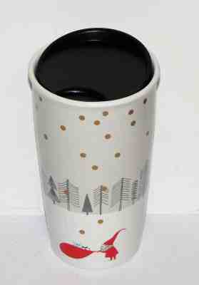 STARBUCKS 2018 Limited Edition Holiday Double Wall Ceramic Travel Mug (12 oz) - Sold on eBay Nov, 28th 2018 for $25.00