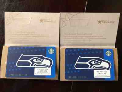 SEATTLE SEAHAWKS STARBUCKS 2018 LIMITED EDITION CARDS(2)W ENVELOPES - Sold on eBay Nov, 26th 2018 for $4.99
