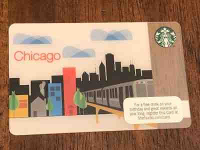 USED Starbucks Card 2011 Chicago EL Train L Train Limited Edition  - Sold on eBay Nov, 26th 2018 for $14.95