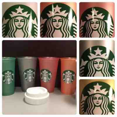 Starbucks Reusable Cups Set Of 6 2018 Holiday Collection 16 Oz Limited Edition N - Sold on eBay Nov, 26th 2018 for $9.99