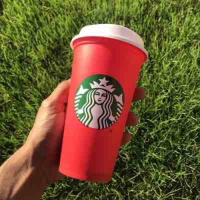 Starbucks 2018 Limited Edition Red Holiday Christmas Reusable Plastic Cup - Sold on eBay Nov, 26th 2018 for $12.90