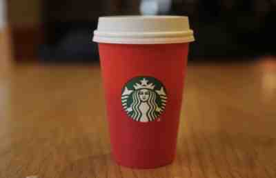 Starbucks 2018 Limited Edition Red Holiday Christmas Reusable Plastic Cup - Sold on eBay Nov, 26th 2018 for $10.98