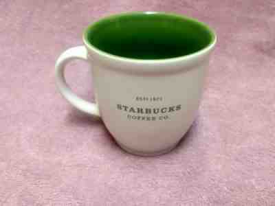 Starbucks Coffee Mug "Est 1971"  White with Green Interior 18 oz, 2007  - Sold on eBay Nov, 27th 2018 for $22.99