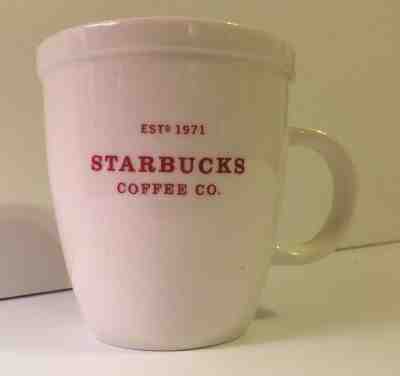 STARBUCKS Holiday 2007 Abbey White Large Coffee Oversized Mug 18 oz cup Est 1971 - Sold on eBay Nov, 26th 2018 for $15.17