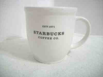 2007 STARBUCKS COFFEE CO, EST 1971 LARGE ABBEY WHITE with BLACK MUG 18 OZ - Sold on eBay Nov, 26th 2018 for $15.00