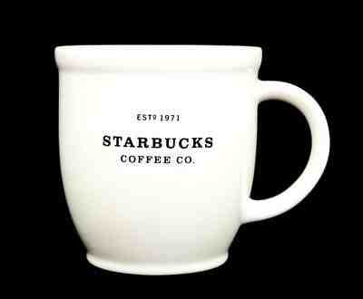 2007 STARBUCKS COFFEE CO EST 1971 LARGE ABBEY BLACK &  WHITE MUG 18 OZ - Sold on eBay Nov, 26th 2018 for $19.99