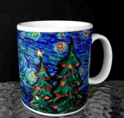Starbucks 2000 Christmas Holiday Barista Starry Night  20 oz Coffee Mug Van Goug - Sold on eBay Nov, 28th 2018 for $10.00