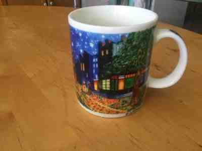 STARBUCKS Holiday Mug Terrace At Night Cafe Van Gough Chaleur Burrows 2001 - Sold on eBay Nov, 26th 2018 for $6.98