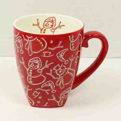 Starbucks Barista Mug 2001 Holiday Christmas Red Snowman Coffee Tea Cup - Sold on eBay Nov, 26th 2018 for $31.68