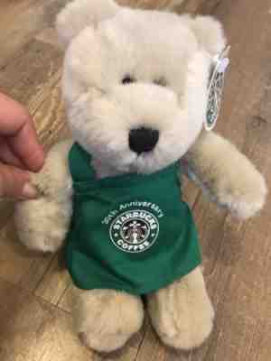 2001 Starbucks Bearista Bear Plush 30th Anniversary Barista Green Apron with Tag - Sold on eBay Sep, 26th 2018 for $8.00