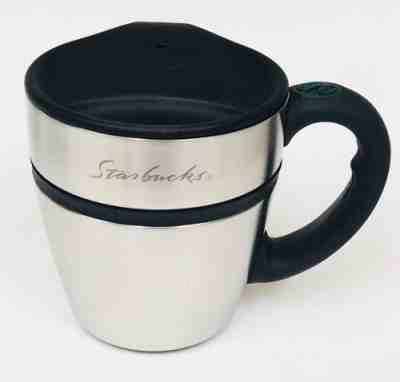 RARE Starbucks 2001 Stainless Steel Barista Travel Mug Rubber Bottom W/ Lid HTF - Sold on eBay Sep, 26th 2018 for $20.00